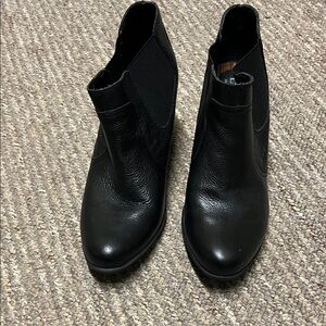 boc Black Leather Ankle Booties